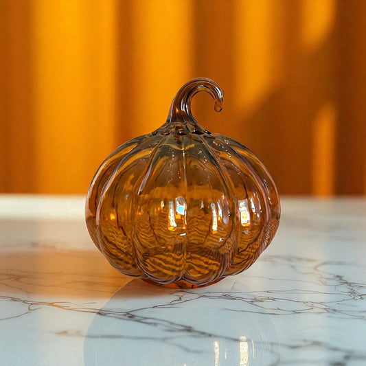 Glass Pumpkin Cloche - 5.5"