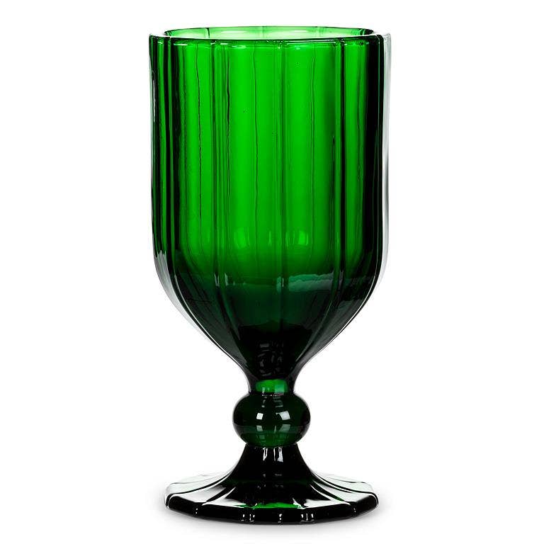 Green Panel Goblet - 6.5"