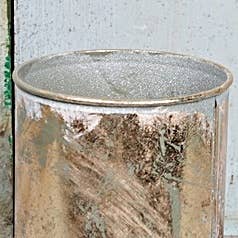 Distressed Gold Metal Bucket - 5.5" x 4"