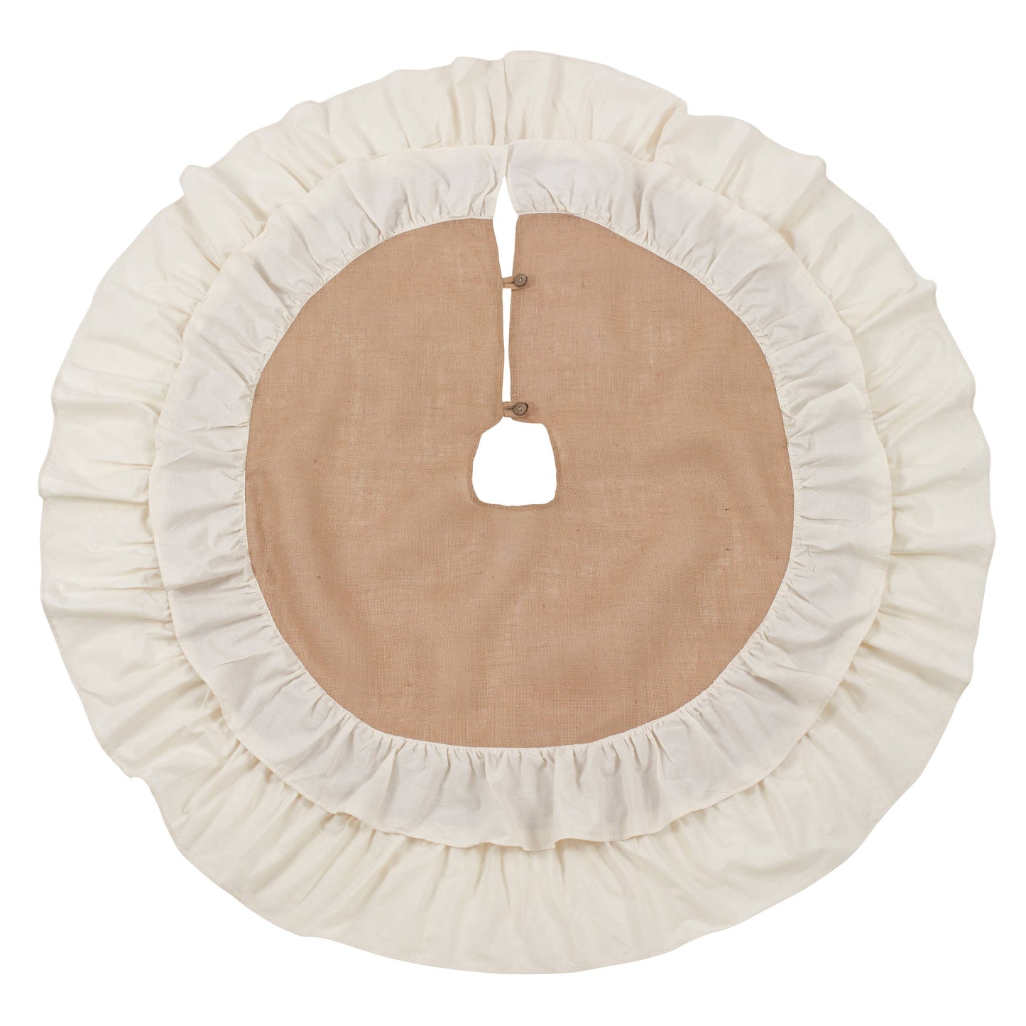 Cotton + Jute Ruffled Tree Skirt - 56"