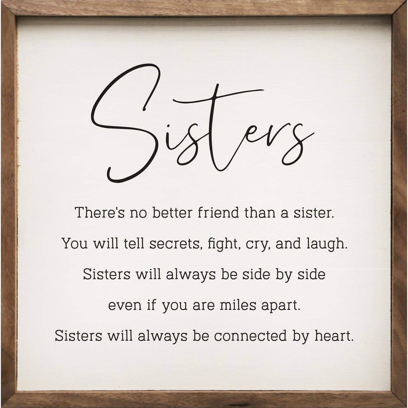 Sisters Sign - 4" x 4"