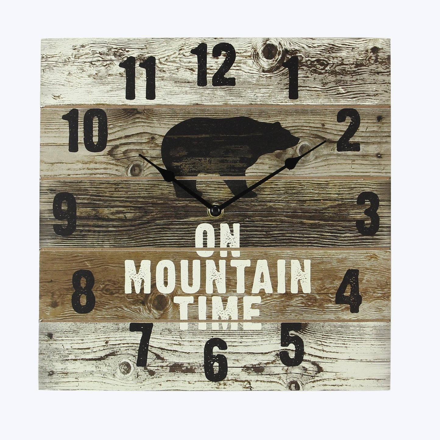 Wood Bear Wall Clock - 11.75"