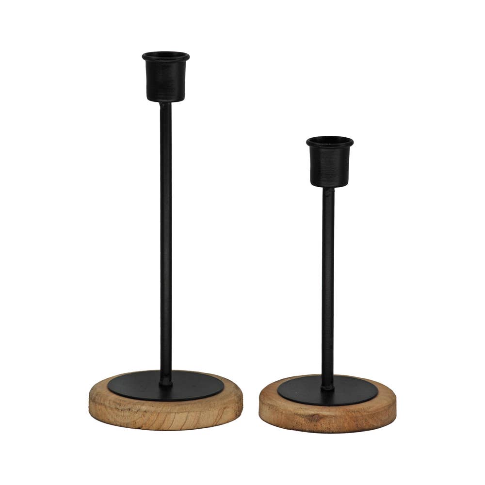 Metal Taper Candlesticks - 2 Sizes