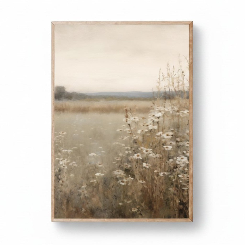 Delicate Nature Printed Oak Framed Artwork - 18"x24"