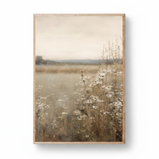Delicate Nature Printed Oak Framed Artwork - 18"x24"