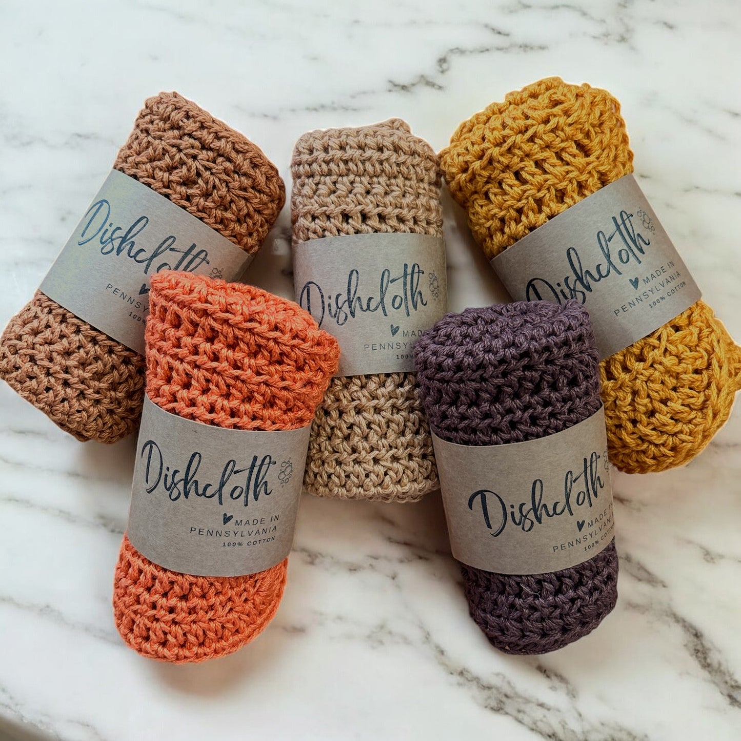 Autumn Inspired Dishcloth 100% Cotton