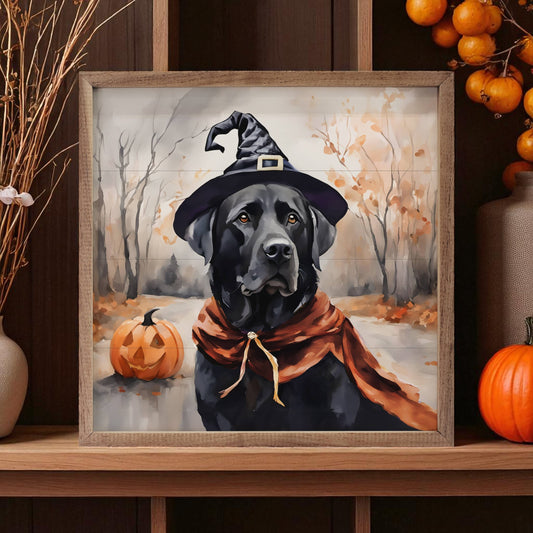 Black Lab in Costume - 8"x8"