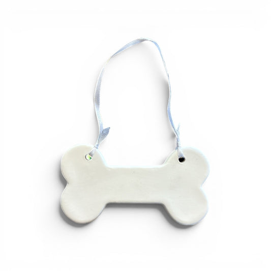 Dog Bone Stoneware Ornament - 4.25"