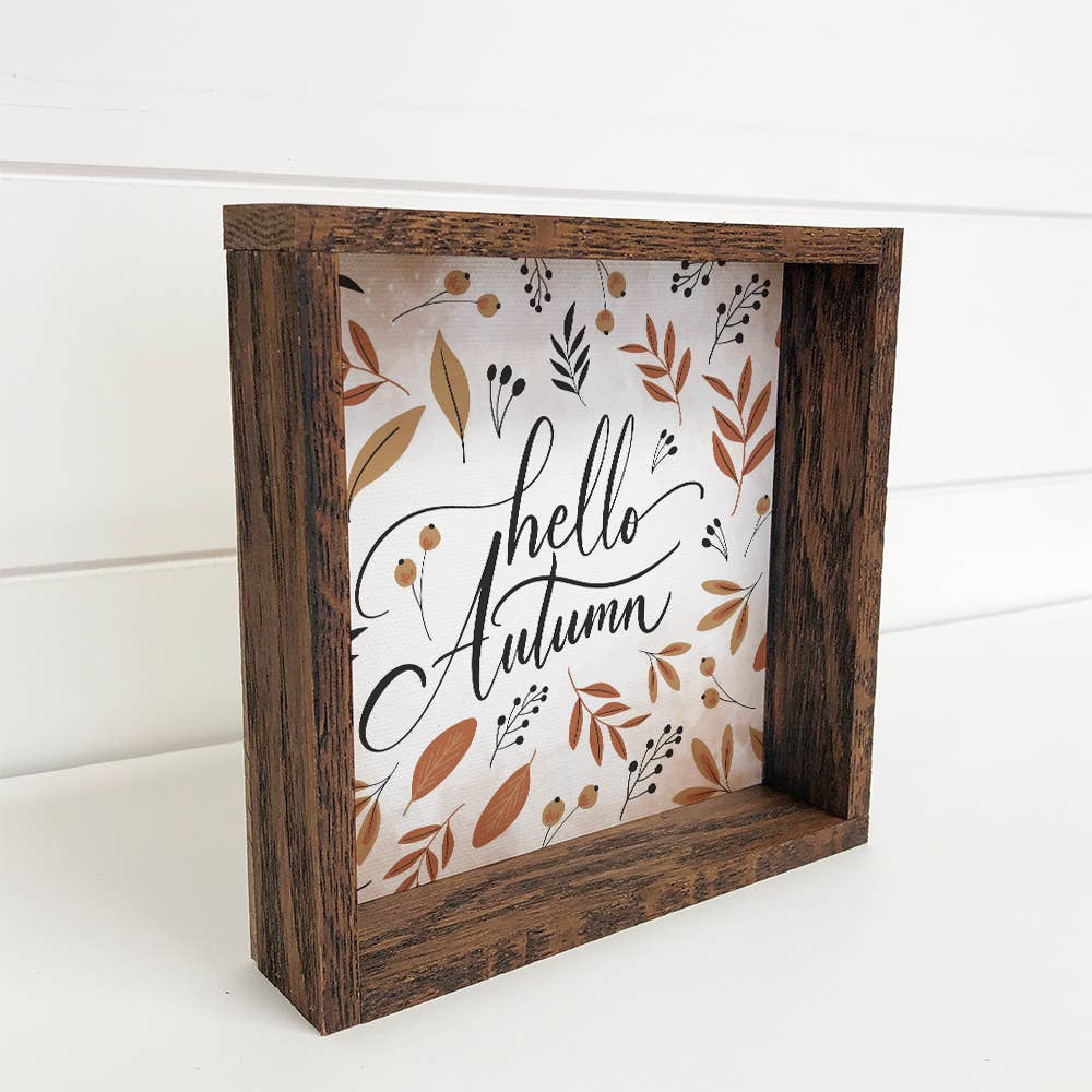 Hello Autumn Sign - 11" x 11"