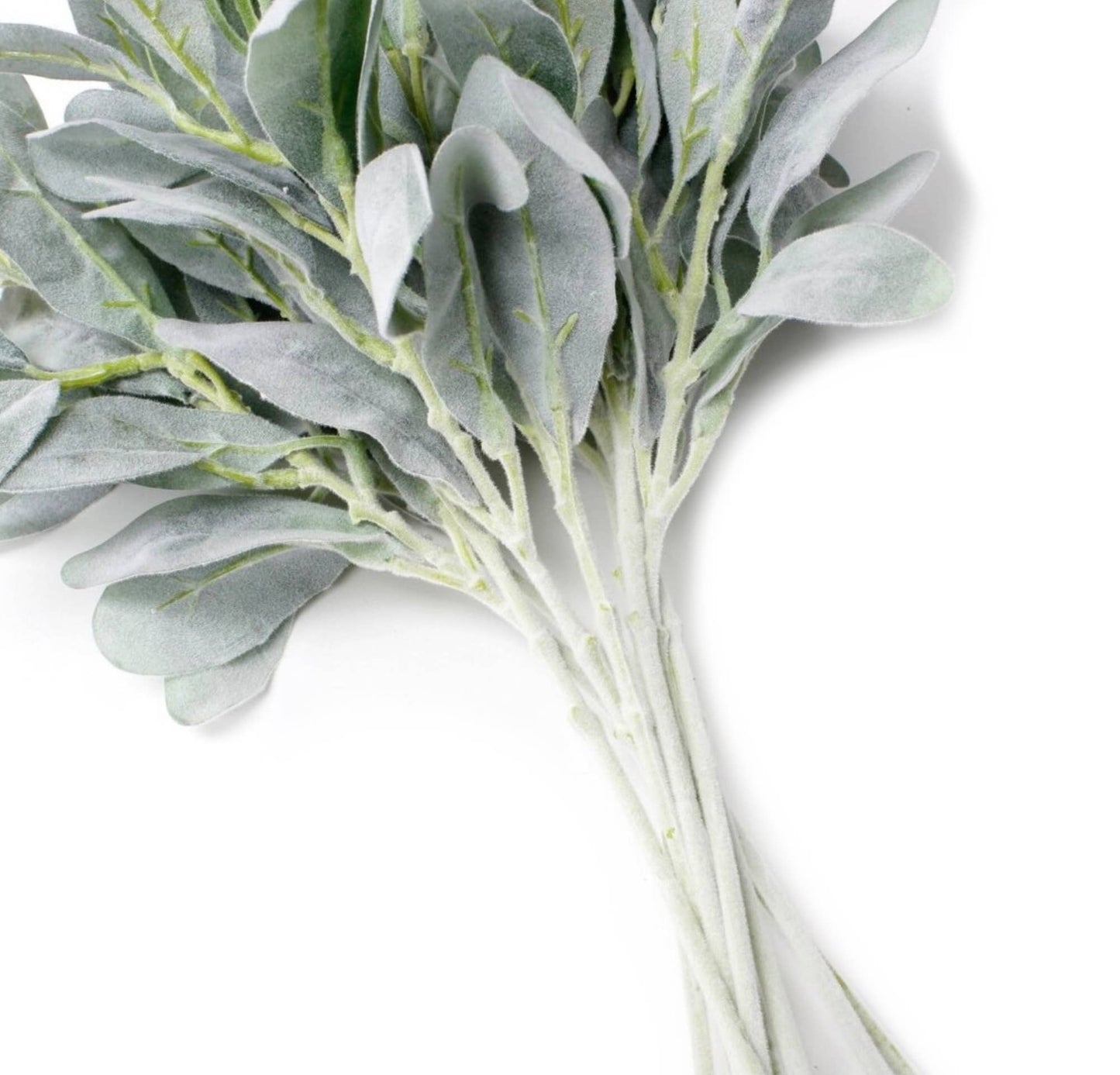 Realistic Flocked Artificial Lamb's Ear - 14"