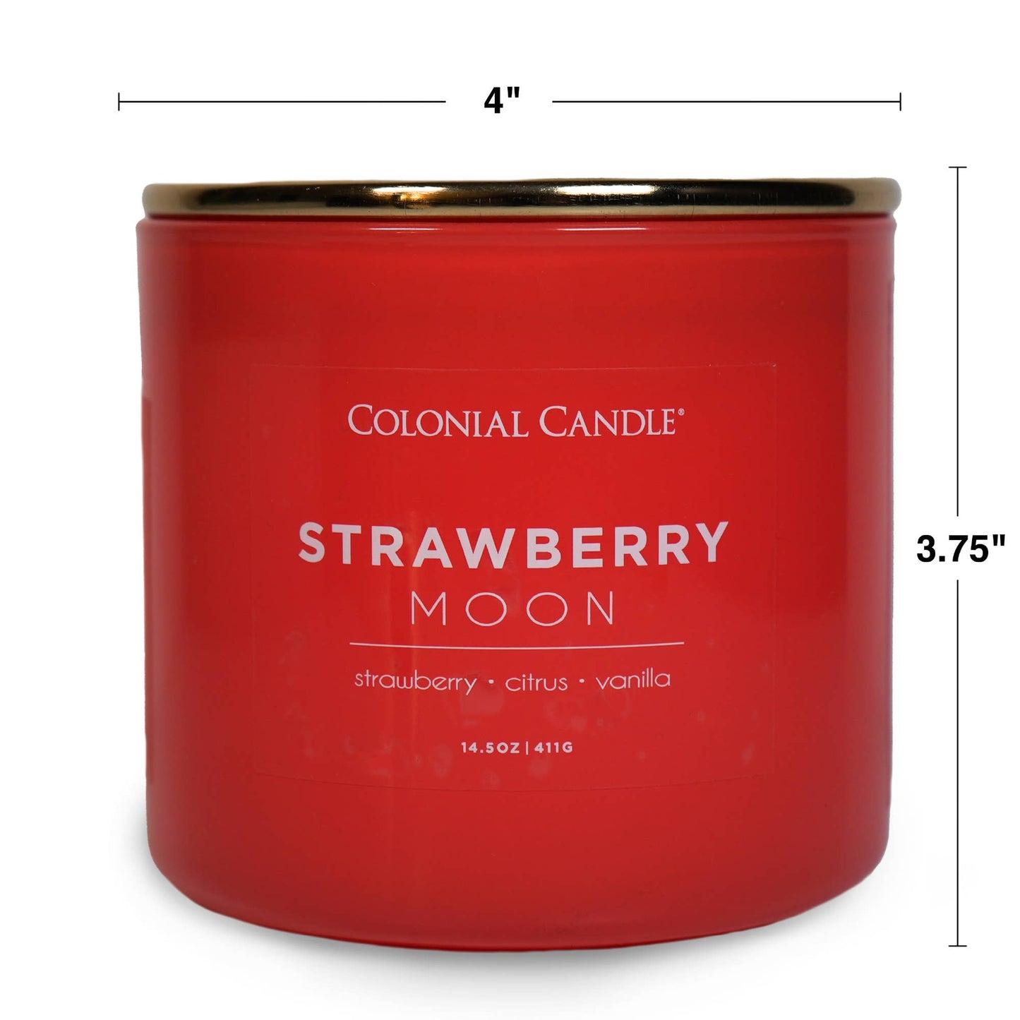 Strawberry Moon Scented Candle, Soy Blend Wax, 14.5oz