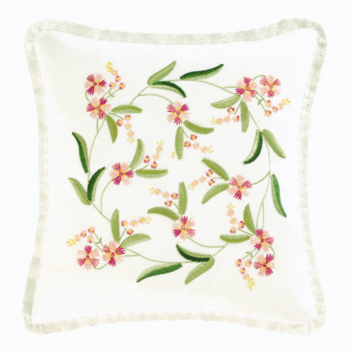Primavera Floral Throw Pillow - 14"x14"