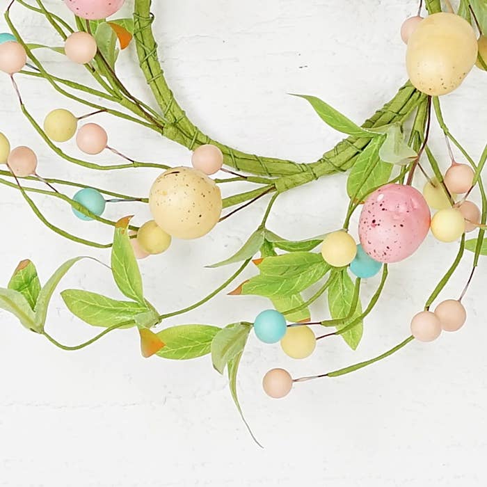 Easter Pastel Eggs Candle Ring - 3.5"