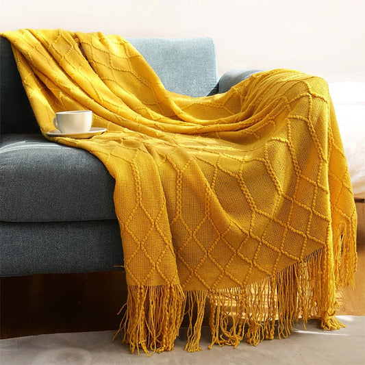 Diamond Knit Throw Blanket - 50x60 Inch