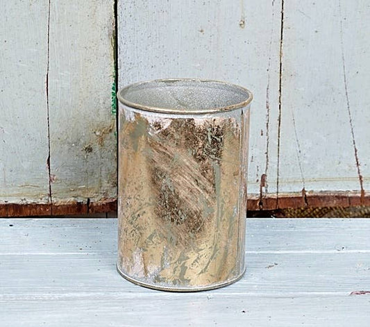 Distressed Gold Metal Bucket - 5.5" x 4"