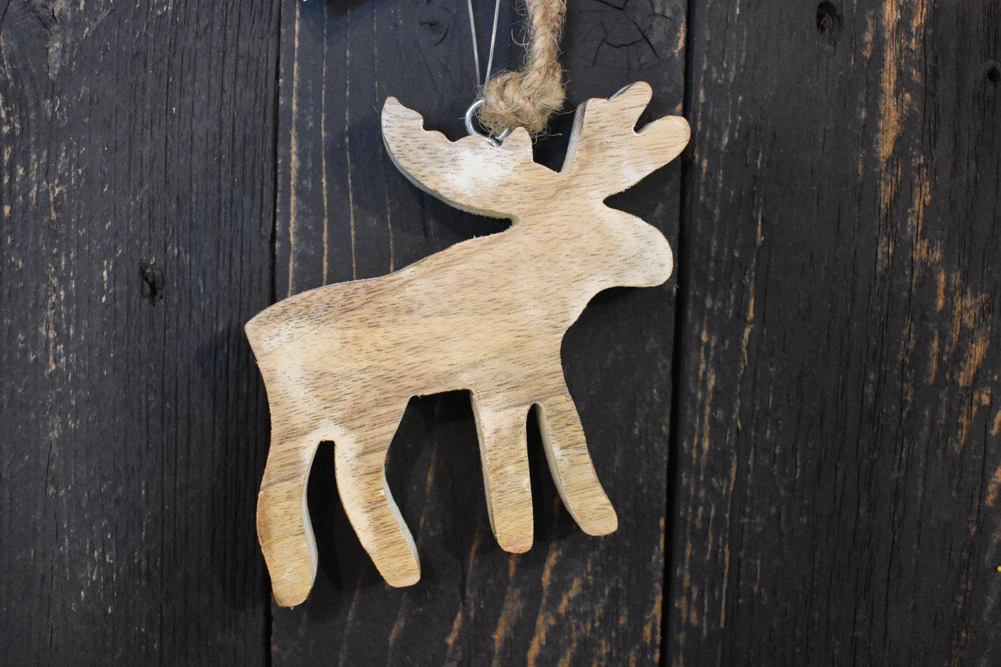 Moose Mangowood Ornament 4"