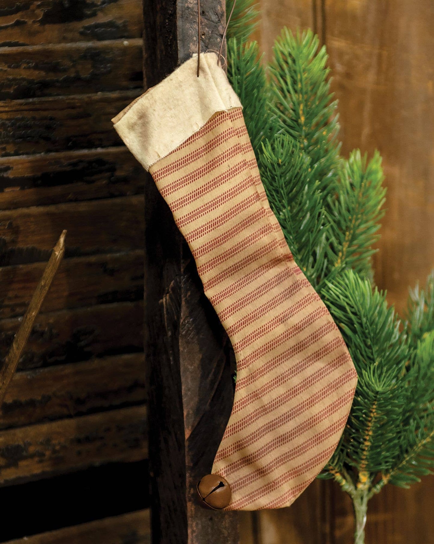 Gingham Stocking Ornament - 9"