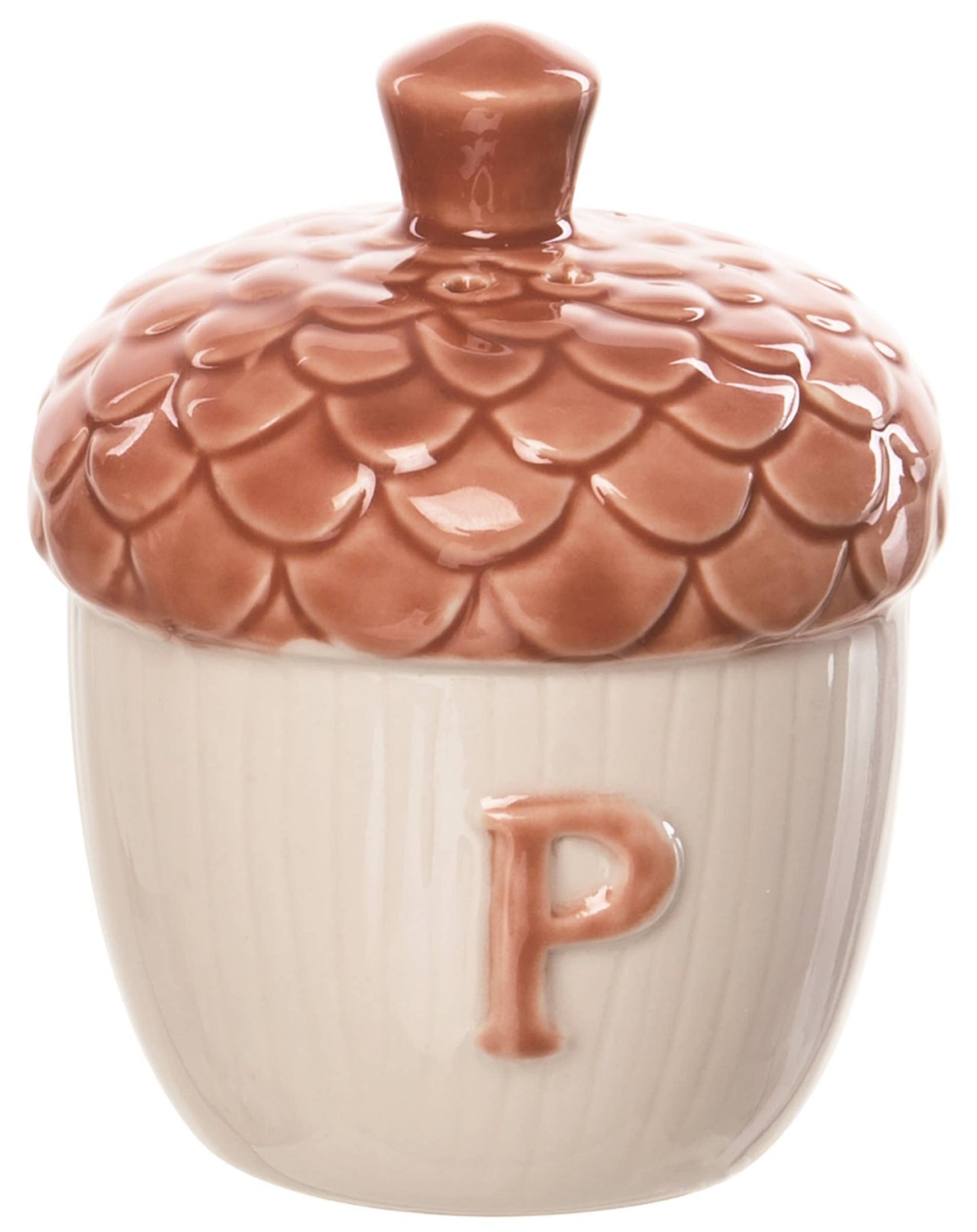 Stoneware Acorn Salt and Pepper Shaker Set