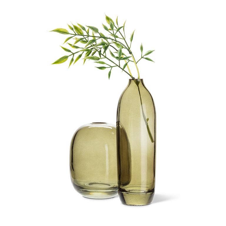 Tall Moss Green Bud Vase - 7.5"