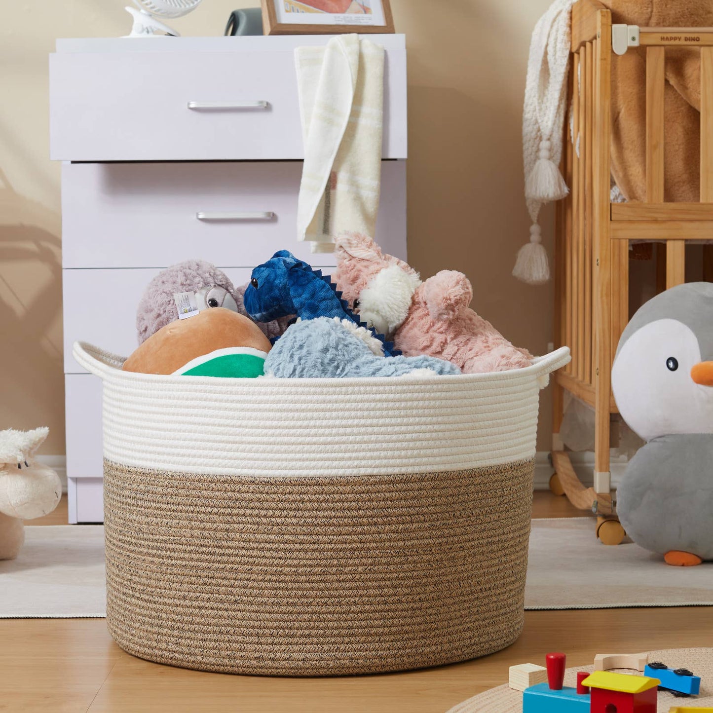 XLarge Handmade Cotton Rope Storage Basket/Hamper