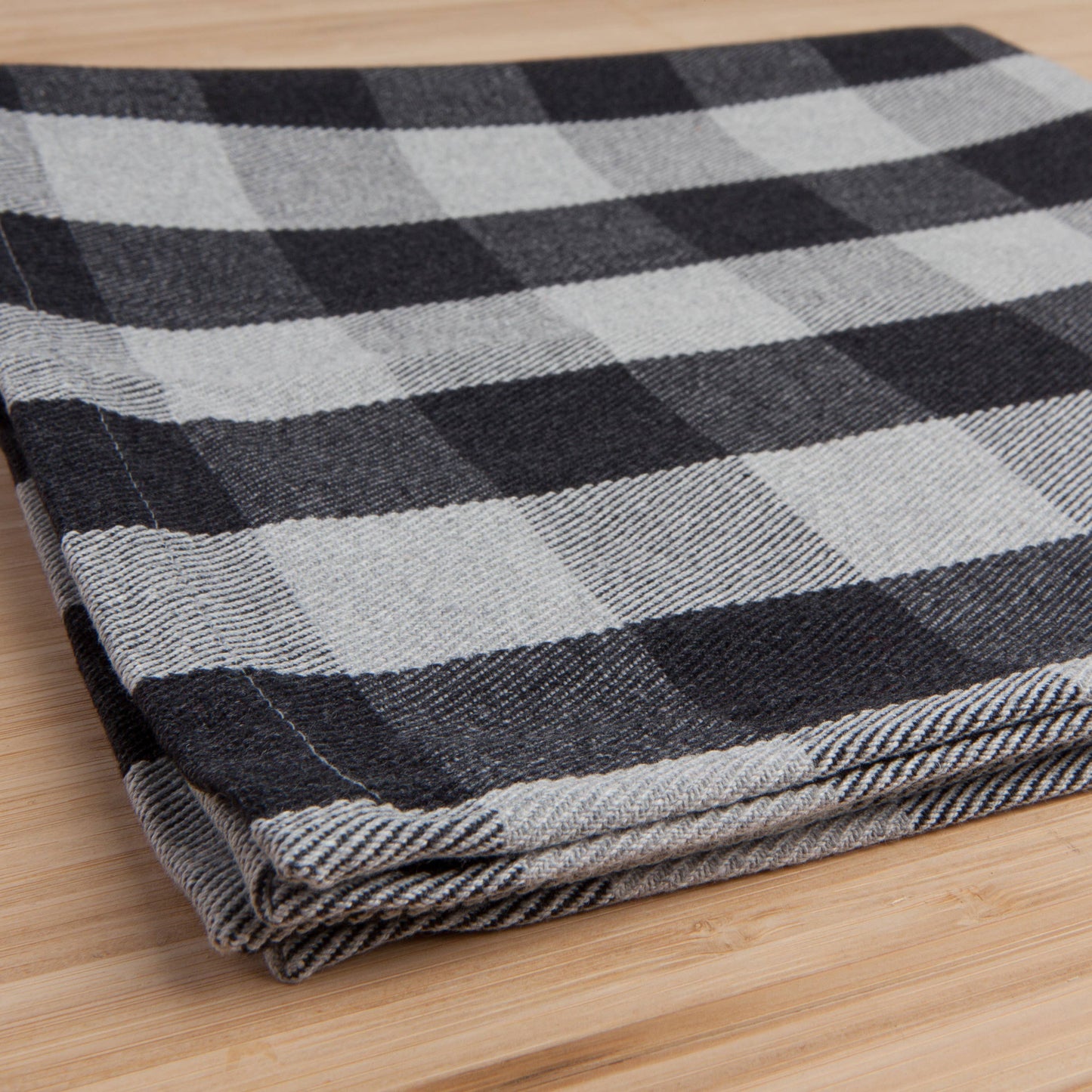 Gray Buffalo Check Napkins - Set/4