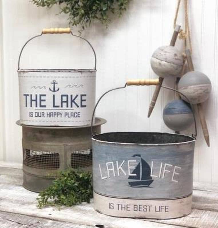 Lake Oval Metal Buckets