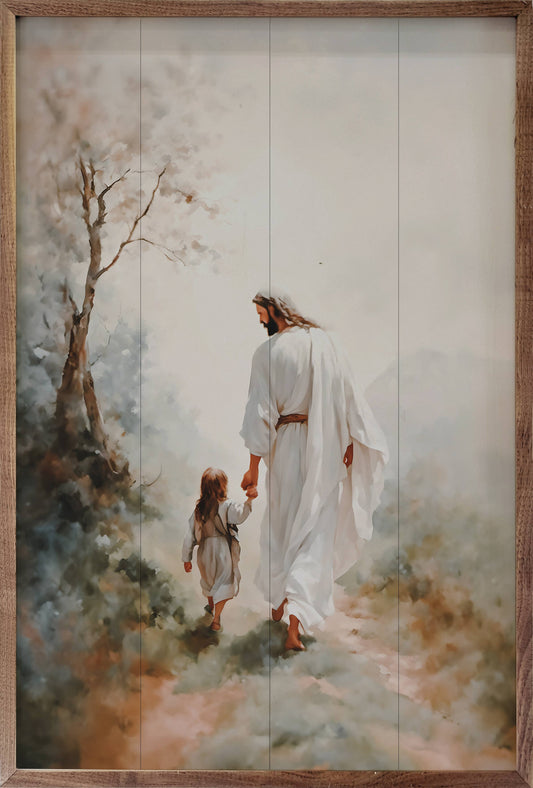 Walking With Jesus Sign - 10"x16"