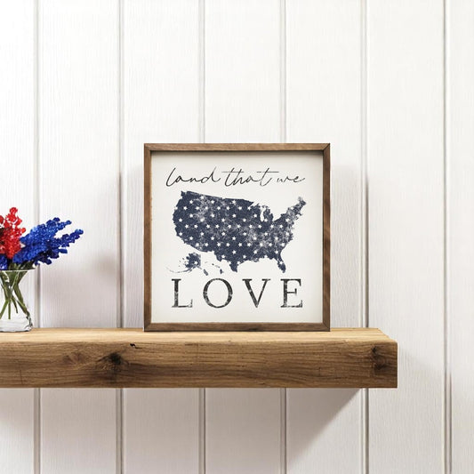 Land That We Love Sign - 4"x4"
