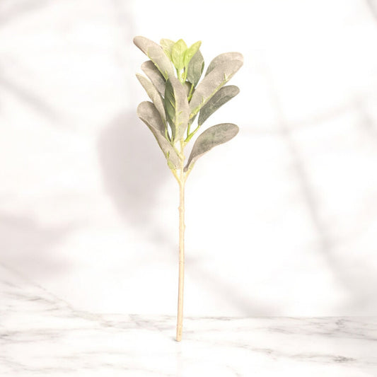 Realistic Flocked Artificial Lamb's Ear - 14"