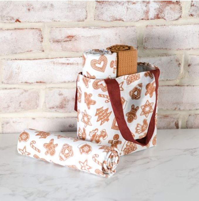 Gingerbread Cookie Towel and Bag Set