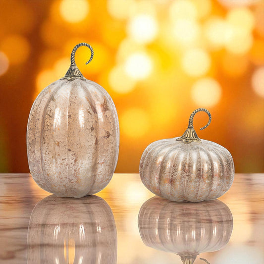 Glass Gold Speck Pumpkins