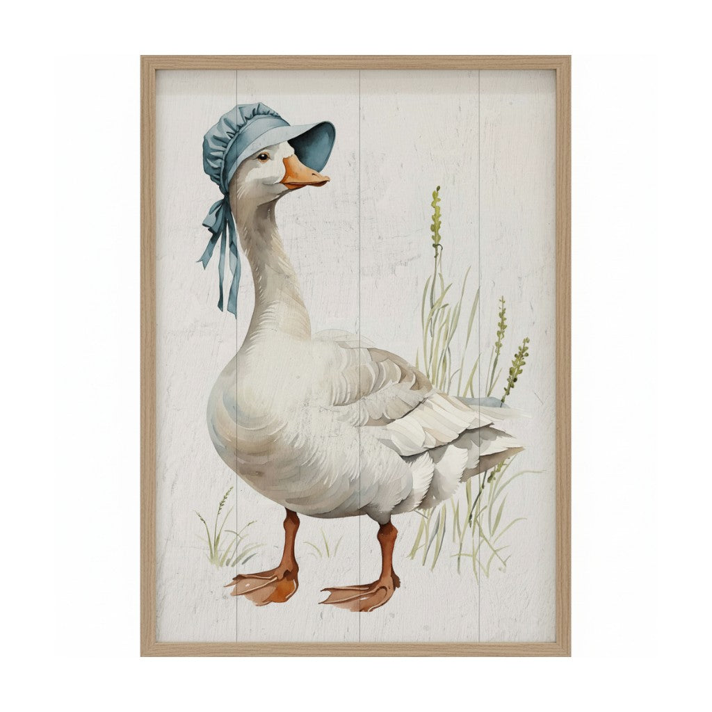 Blue Bonnet Goose Artwork - 8"x10"