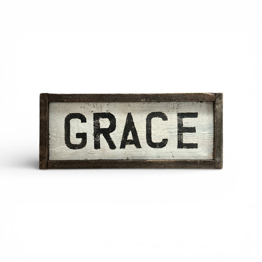 Barnwood Rustic Grace Sign - 24"