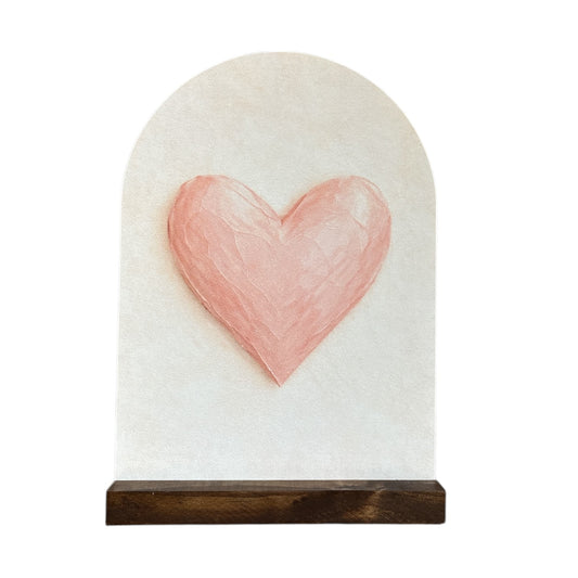 Soft Pink Heart Arch - 7"x10"