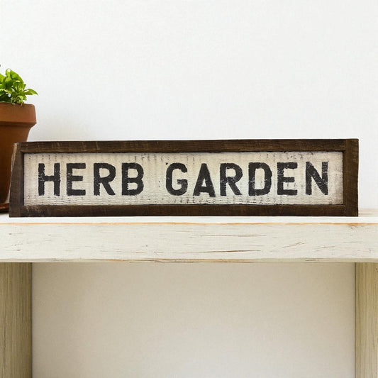 Barnwood Rustic Herb Garden Sign - 31"x7"