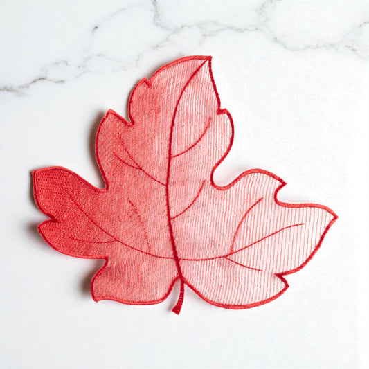 Crimson Transparent Doily - 7"