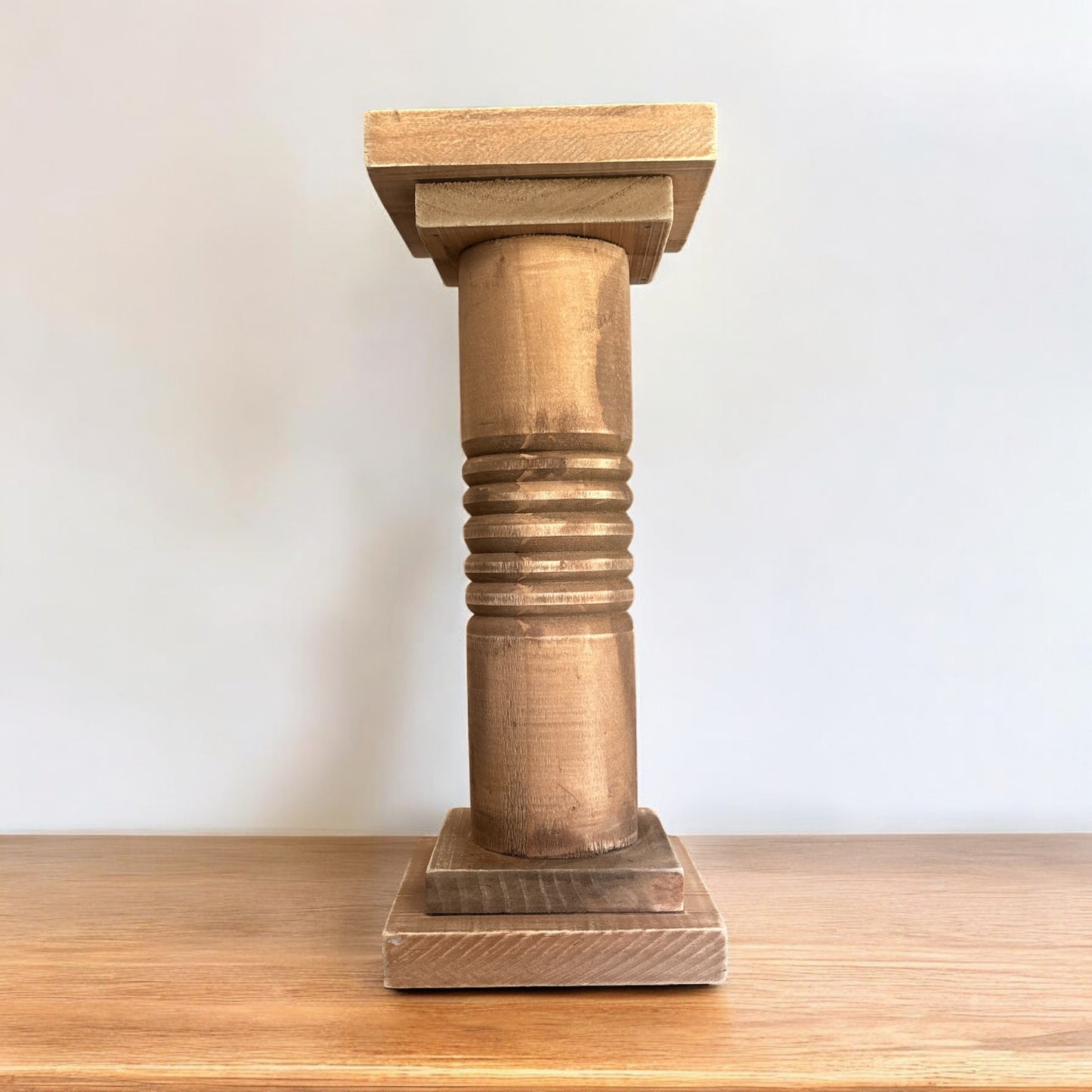 Wooden Rustic Pillar Candle Holders