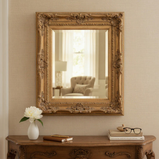 Vintage Ornate Gilt Mirror - 24"x29