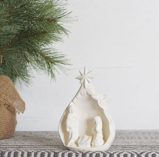 Ceramic Nativity Scene - 7"