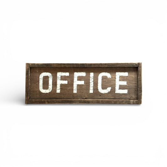 Barnwood Rustic Office Sign - 27"