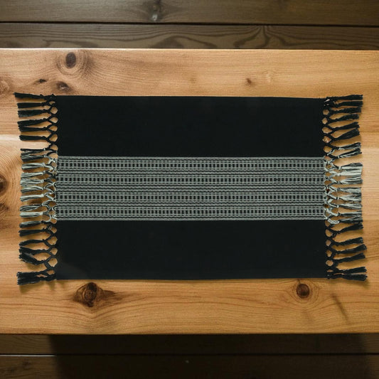 Black Stripe Placemat - 14"x20"