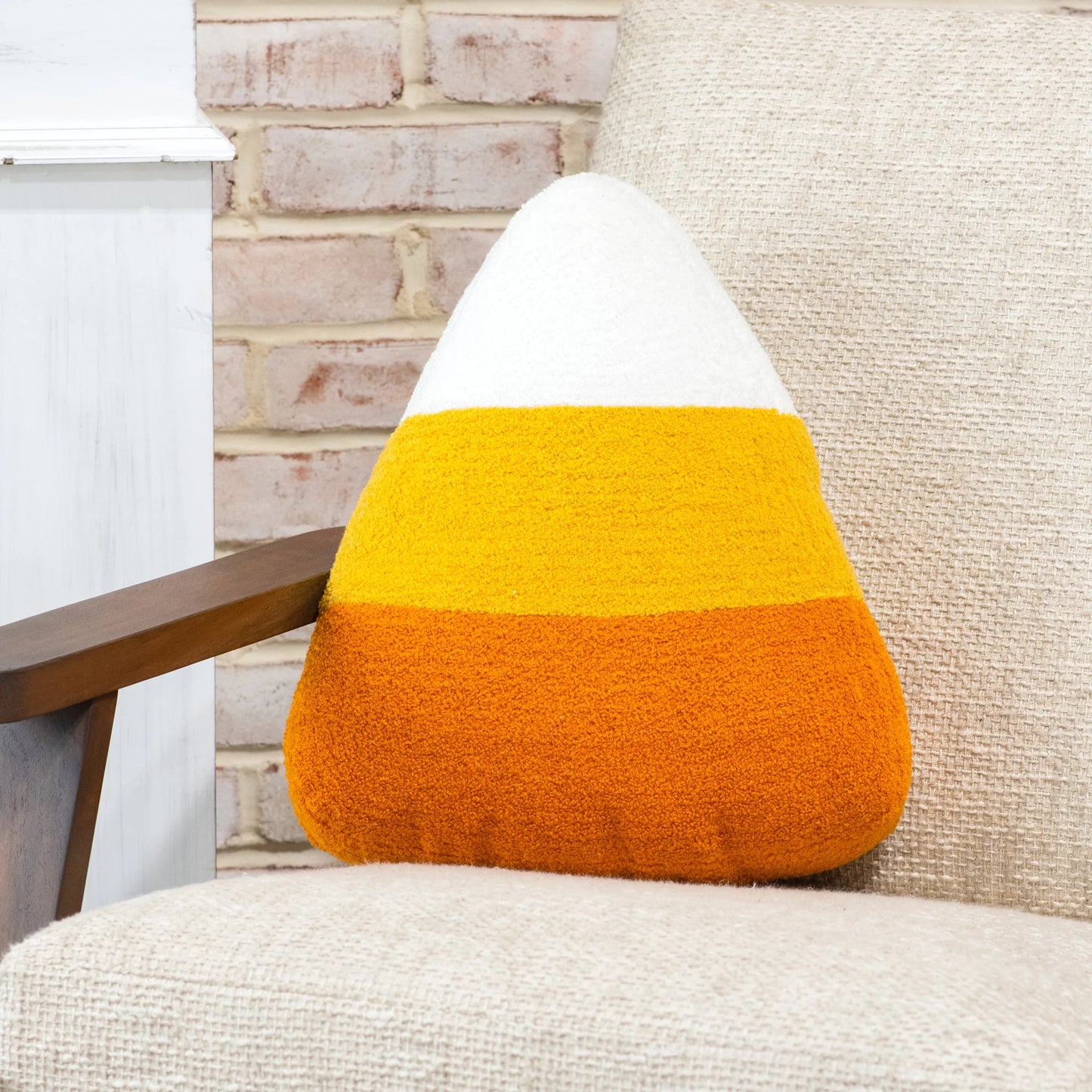 Candy Corn Pillow - 15" x 13"