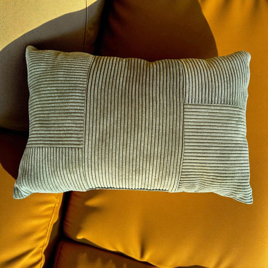 Green Corduroy Pillow - 18"x12"