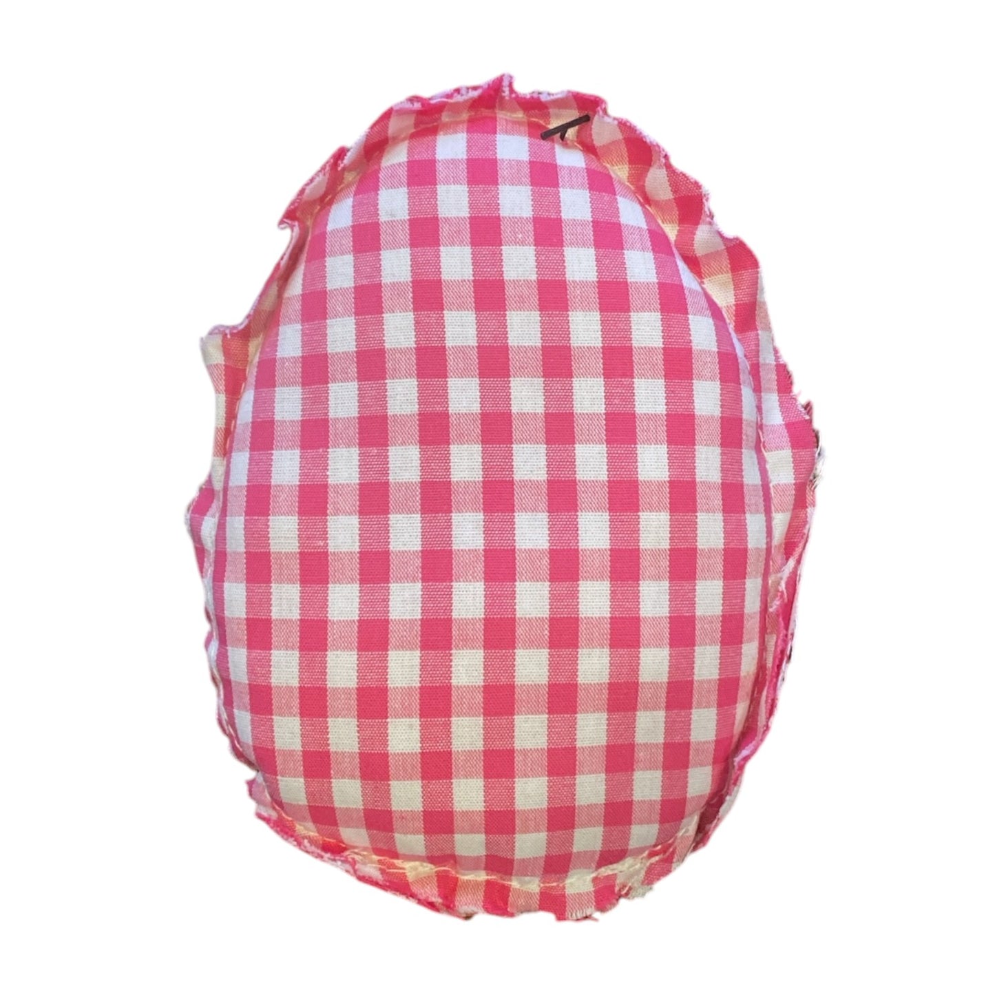 Pink Gingham Easter Fabric Egg - 3.5"x4.5"