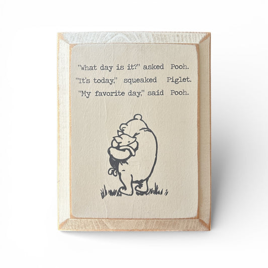 Pooh & Piglet Rustic Sign - 12"x9.25"