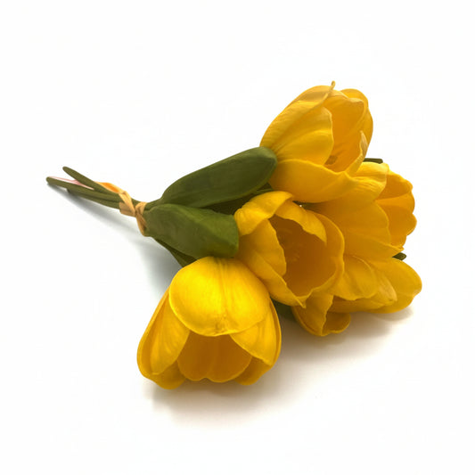Tall Yellow Real Feel Tulip Bundle - 21"