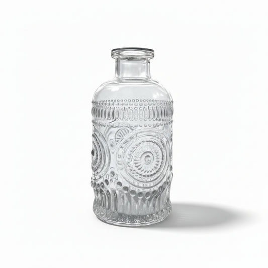 Clear Vintage Design Bottle - 5"