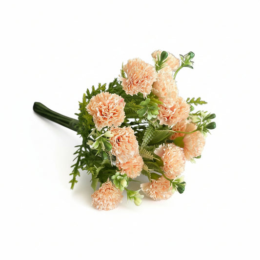 Cream Mini Carnation Bunch - 12"