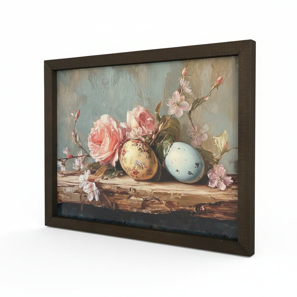 Elegant Floral Egg Art - 12"x16"