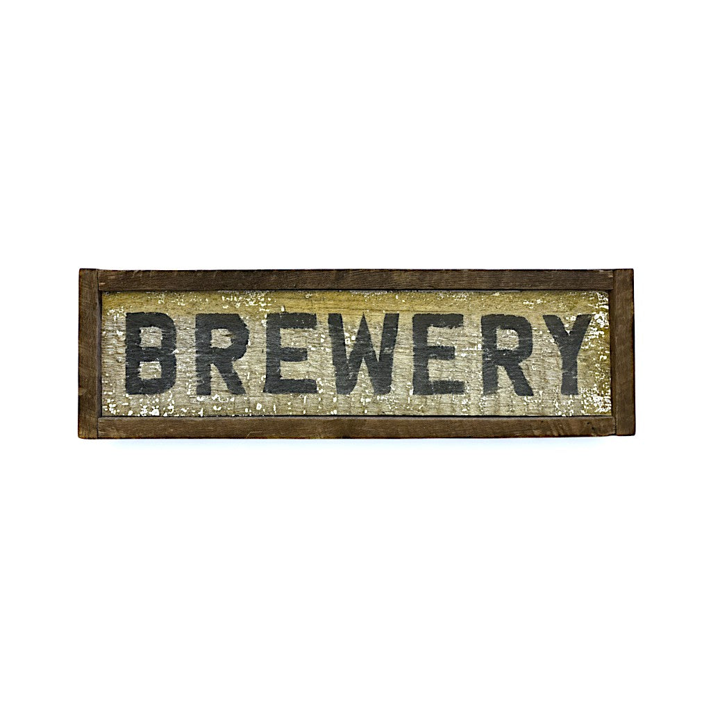 Barnwood Rustic Brewery Sign - 26.5"x8"